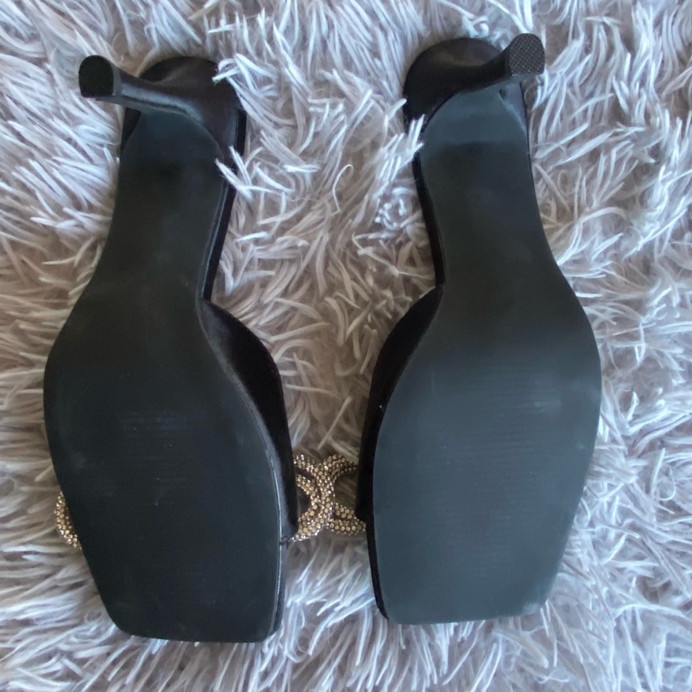 NWOT Black Rhinestone Heels - Picture 9 of 9